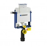 Καζανάκι εντοιχιζόμενο κρεμαστής λεκάνης για τοίχο διπλού τούβλου με πλαίσιο 12 cm Εντοιχιζόμενα για επίτοιχη λεκάνη