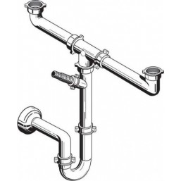 Σιφώνι νεροχύτη διπλό και για έξοδο πλυντηρίου από πλαστικό