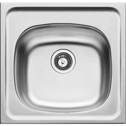Νεροχύτης ανοξείδωτος 46,5x43,5 από inox επιφάνεια: Σατινέ χωρίς πάγκο ένθετος 1 γούρνα, χρώμα: Χρωμέ Ανοξείδωτοι