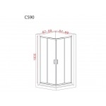Καμπίνα ντουζιέρας τετράγωνη 89x89x180 5mm συρόμενη πλήρης CS70 επιφάνεια: Γυαλιστερή, χρώμα: Χρωμέ Τετράγωνες Καμπίνα ντουζιέρας τετράγωνη 89x89x180 5mm συρόμενη πλήρης CS70 επιφάνεια: Γυαλιστερή, χρώμα: Χρωμέ Τετράγωνες