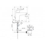 Μπαταρία νιπτήρος επικαθήμενη αναμεικτική από ορείχαλκο με βαλβίδα pop-up  Grande, χρώμα: Χρωμέ επιφάνεια: Γυαλιστερή Επικαθήμενες