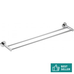 Towel 60cm Fixed double material: Brass, color: Chrome surface: Glossy