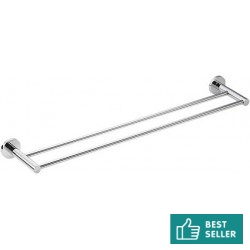 Πετσετοθήκη 60cm σταθερή από ορείχαλκο διπλή, χρώμα: Χρωμέ επιφάνεια: Γυαλιστερή