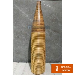 Βάζο Baboo, 12x52 από κεραμικό, χρώμα: Καφέ Βάζα