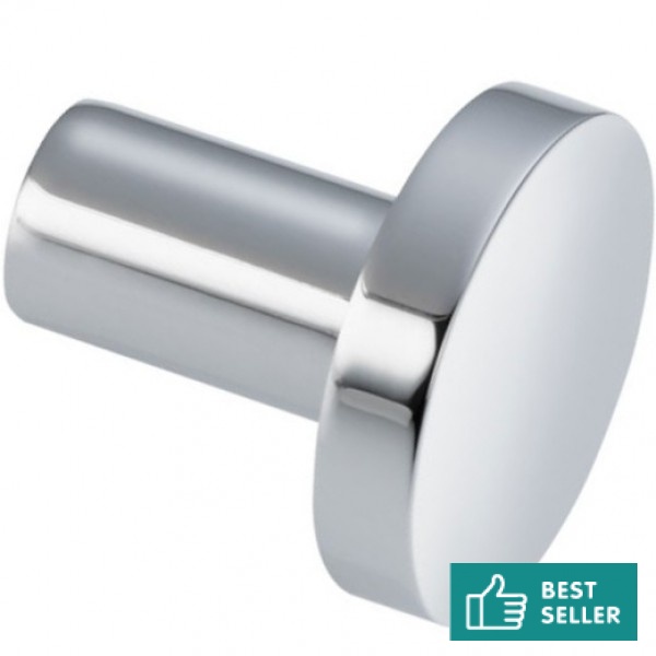 Άγκιστρο από ορείχαλκο μονό Φ3,8cm, χρώμα: Χρωμέ επιφάνεια: Γυαλιστερή Άγκιστρα