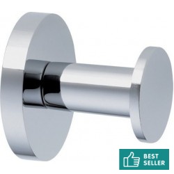 Hook Flat wall mounted material: Brass single, color: Chrome surface: Glossy Hooks