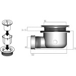 Waste Valve for shower tray 90mm, without cover Without overflow material: ABS surface: Matt, color: No color Waste overflows Waste Valve for shower tray 90mm, without cover Without overflow material: ABS surface: Matt, color: No color Waste overflows