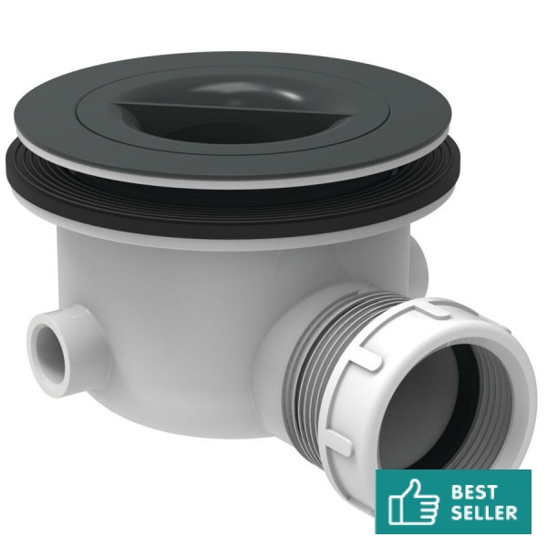 Βαλβίδα ντουζιέρας 90mm, & σιφώνι χωρίς μεταλλικό κάλυμμα χωρίς υπερχείλιση από ABS επιφάνεια: Ματ Βαλβίδες