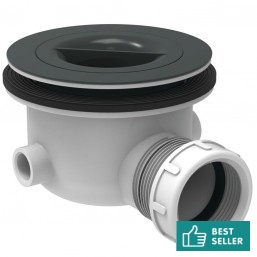 Βαλβίδα ντουζιέρας 90mm, & σιφώνι χωρίς μεταλλικό κάλυμμα χωρίς υπερχείλιση από ABS επιφάνεια: Ματ