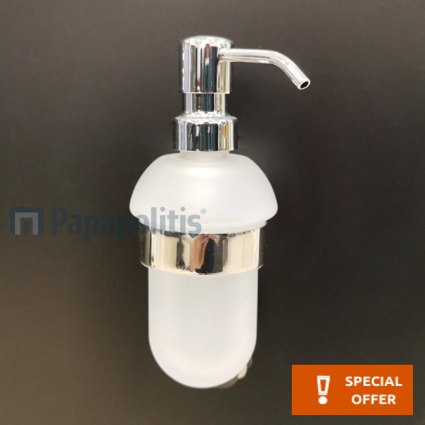 Dispenser από inox επίτοιχος τύπος 220ml, AISI 316, χρώμα: Χρωμέ επιφάνεια: Βουρτσισμένη Dispenser