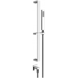 Shower slider rail 60cm material: Brass with hand shower, hose & outlet elbow, color: Chrome surface: Glossy Shower slider rails