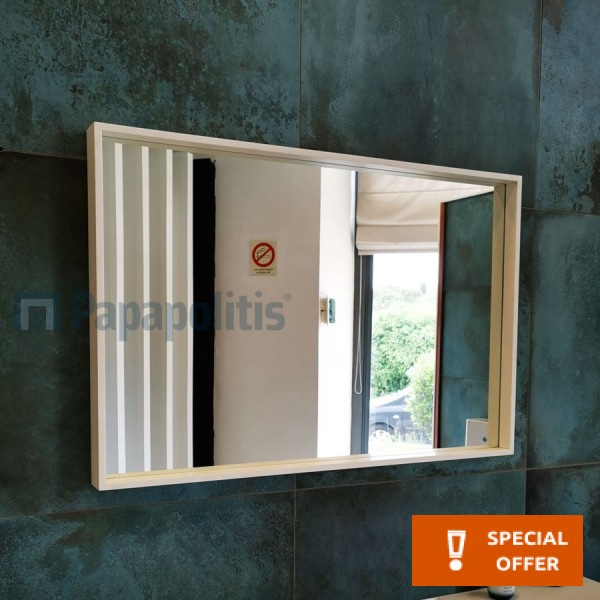 Καθρέπτης, σχήμα: Ορθογώνιο 90x60 από solid surface, χρώμα: Λευκό Καθρέπτες μπάνιου Καθρέπτης, σχήμα: Ορθογώνιο 90x60 από solid surface, χρώμα: Λευκό Καθρέπτες μπάνιου