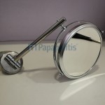 Καθρέπτης μακιγιάζ από inox Φ19cm επίτοιχος, χρώμα: Χρωμέ επιφάνεια: Γυαλιστερή Καθρέπτες μακιγιάζ