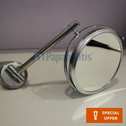 Καθρέπτης μακιγιάζ από inox Φ19cm επίτοιχος, χρώμα: Χρωμέ επιφάνεια: Γυαλιστερή Καθρέπτες μακιγιάζ