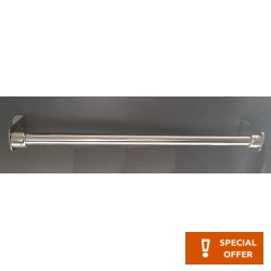 Λαβή επίτοιχη 40cm από inox, χρώμα: Χρωμέ επιφάνεια: Ματ