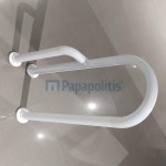 Λαβή μπάνιου ΑΜΕΑ ασφαλείας, 31x70, χρώμα: Λευκό από ορείχαλκο