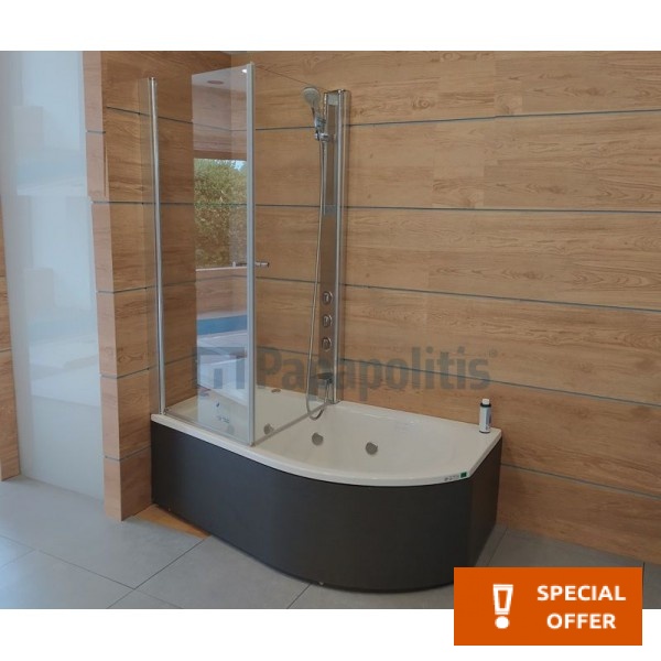 Whirpool bathtub Offset 160x70 material: Acrylic left, color: White Offset Whirpool bathtub Offset 160x70 material: Acrylic left, color: White Offset