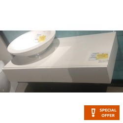 Πάγκος μπάνιου 100x50 από ξύλο επιφάνεια: Ματ, χρώμα: Ξύλο Οξυά Πάγκοι μπάνιου