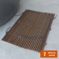 Bathmat 90x40cm material: Wood, color: Teak Bagno Fantasia