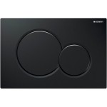 Flush wall plates for concealed cistern dual flush valve material: ABS Mechanical with string, color: Black surface: Glossy Flush plates