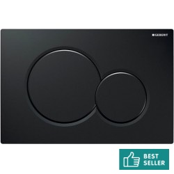 Flush wall plates for concealed cistern dual flush valve material: ABS Mechanical with string, color: Black surface: Glossy Flush plates