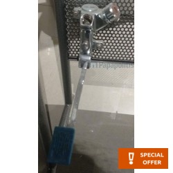 Ποδοβαλβίδα ρύθμιση πιέσεως, 1 ροής επίτοιχη από ορείχαλκο Ποδομπουτόν