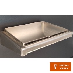 Σταχτοθήκη από inox ματ, ανακλινόμενη, χρώμα: Χρωμέ