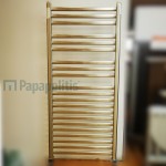 Πετσετοθήκη θερμαινόμενη 50x110 από χαλκό επίτοιχη, χρώμα: Μπρονζέ επιφάνεια: Βουρτσισμένη Πετσετοθήκες θερμαινόμενες