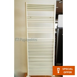 Πετσετοθήκη θερμαινόμενη 50x125 από χάλυβα επίτοιχη, διπλή, χρώμα: Λευκό επιφάνεια: Γυαλιστερή Πετσετοθήκες θερμαινόμενες