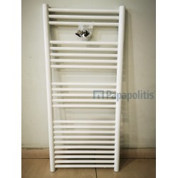 Πετσετοθήκη θερμαινόμενη 50x110 από χάλυβα επίτοιχη, χρώμα: Λευκό επιφάνεια: Γυαλιστερή Πετσετοθήκες θερμαινόμενες