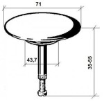 Waste cover bathtub waste overflow ExaFill / Flexaplus material: ABS Shower waste tops