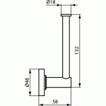Paper holder vertical material: Brass, color: Chrome surface: Glossy Toilet paper holders