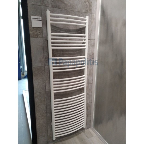 Heated towel rack 50x150 material: Copper, color: White surface: Glossy Heated towel rails Heated towel rack 50x150 material: Copper, color: White surface: Glossy Heated towel rails