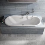 Bathtub Rectangular 180x80 material: Acrylic Oval Duo, color: White no grab bars surface: Glossy Rectangular