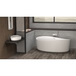 Μπανιέρα ελευθέρας τοποθέτησης 175x100x65 από solid surface επιφάνεια: Ματ, χρώμα: Λευκό χωρίς λαβές Ελευθέρας τοποθέτησης