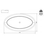 Μπανιέρα ελευθέρας τοποθέτησης 175x100x65 από solid surface επιφάνεια: Ματ, χρώμα: Λευκό χωρίς λαβές Ελευθέρας τοποθέτησης
