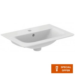Washbasin for furniture 54x38 material: Porcelain With one hole With overflow, color: White surface: Glossy Furniture basins