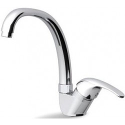 Kitchen tap Deck-mounted material: Brass, color: Chrome surface: Glossy Deck-mounted