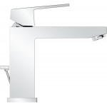 Wash basin tap Deck-mounted material: Brass mixer With pop-up waste set Μ size M-Size, color: Chrome surface: Glossy Wash basin tap Deck-mounted material: Brass mixer With pop-up waste set Μ size M-Size, color: Chrome surface: Glossy