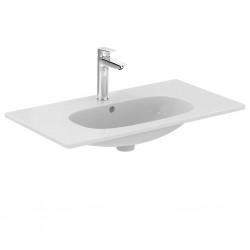 Washbasin Built-in 102,5x45 material: Porcelain With one hole With overflow, color: White surface: Glossy