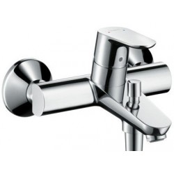 Bathtub tap Wall-mounted exposed material: Brass without hand shower, hose and holder mixer, color: Chrome surface: Glossy Wall-mouned exposed