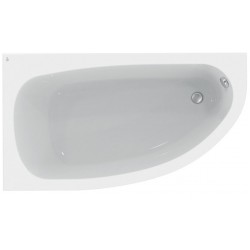 Μπανιέρα ασύμμετρη 160x90 από ακρυλικό αριστερή επιφάνεια: Γυαλιστερή, χρώμα: Λευκό Ασύμμετρες