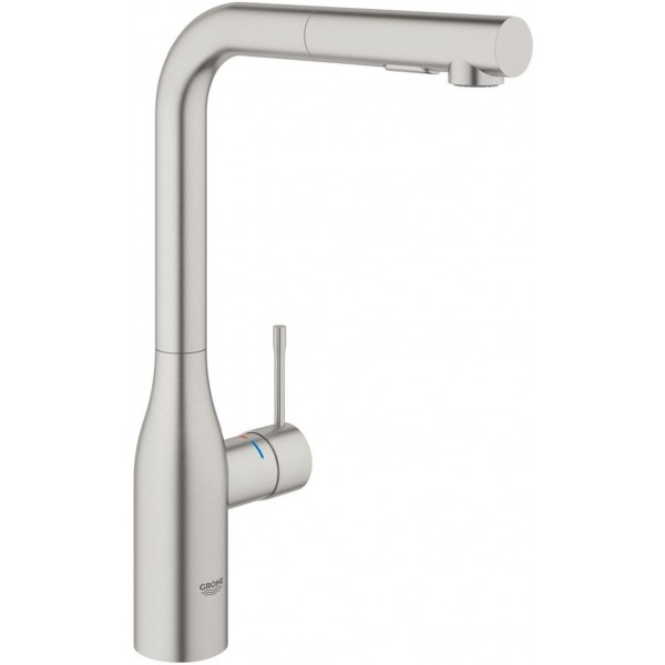 Kitchen tap Deck-mounted material: Brass With Pull-Out Spray 2 jets Supersteel, color: Chrome surface: Brushed Deck-mounted Kitchen tap Deck-mounted material: Brass With Pull-Out Spray 2 jets Supersteel, color: Chrome surface: Brushed Deck-mounted