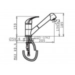 Kitchen tap Deck-mounted material: Brass with shower, color: Beige surface: Matt Deck-mounted Kitchen tap Deck-mounted material: Brass with shower, color: Beige surface: Matt Deck-mounted