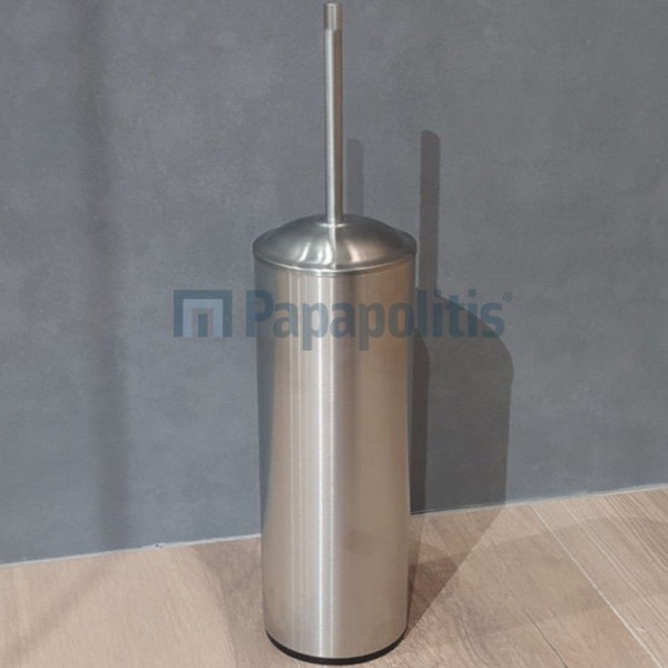 Brush (broom) Floor standing material: Inox, color: Chrome surface: Brushed Toilet brush holders