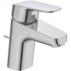 Wash basin tap Deck-mounted material: Brass mixer S size With pop-up waste set, color: Chrome surface: Glossy
