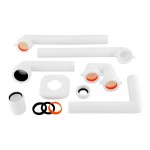 Σιφώνι νιπτήρα space saving, 1 ¼” από πλαστικό επιφάνεια: Ματ Σιφώνια