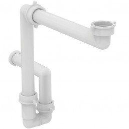 Sink siphon space saving, 1 ¼” material: Plastic surface: Matt, color: No color