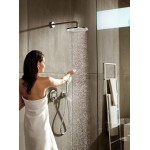Shower tap Wall-mounted external part 2 way material: Brass mixer With plate without hand shower, hose and holder, color: Chrome surface: Glossy Wall-mounted - external part