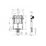 Concealed cistern for wall-mounted toilet for single wall With frame 8cm, with frame Concealed cisterns for wall-mounted WC